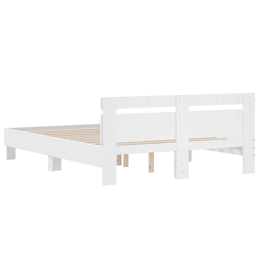 Cadre de lit sans matelas blanc 140x190 cm - XIOS