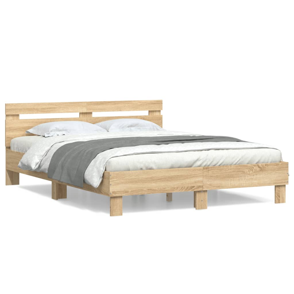Cadre de lit sans matelas chêne sonoma 140x190 cm - XIOS