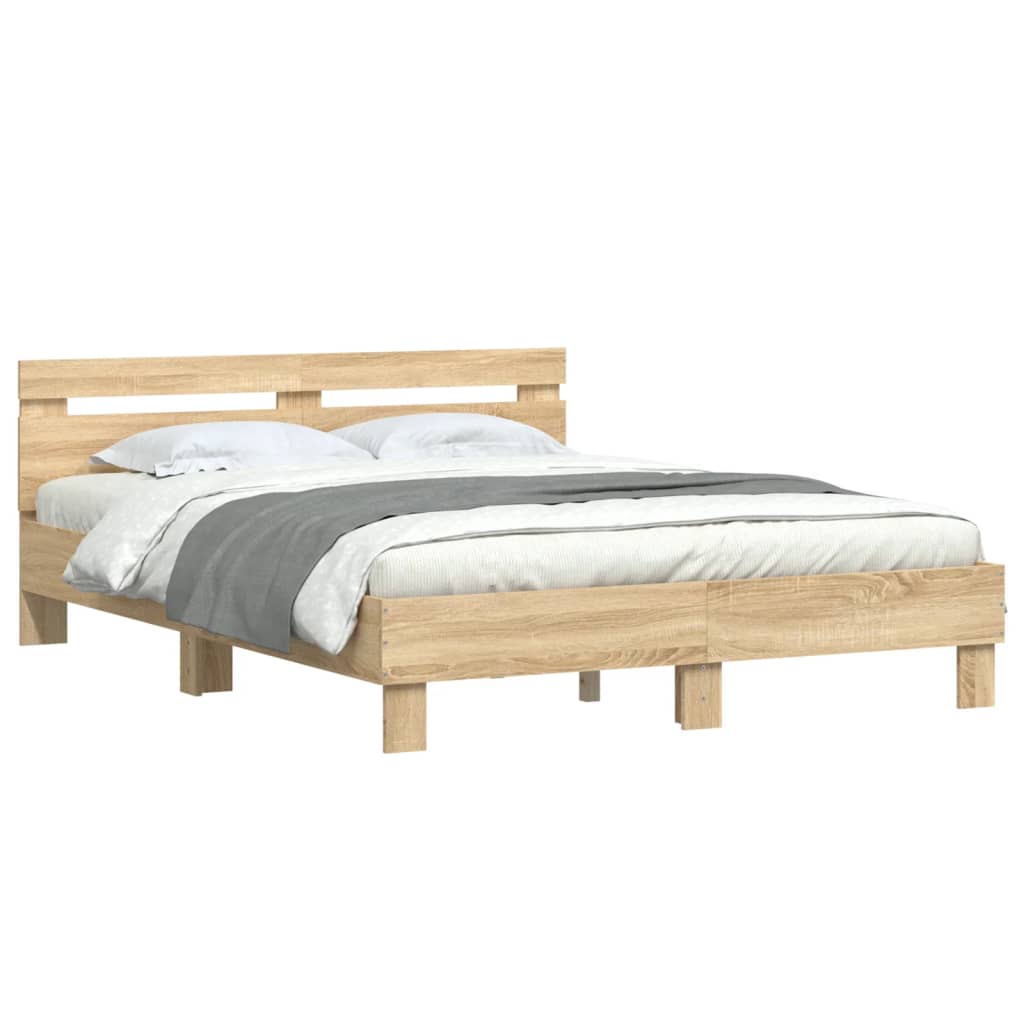 Cadre de lit sans matelas chêne sonoma 140x190 cm - XIOS