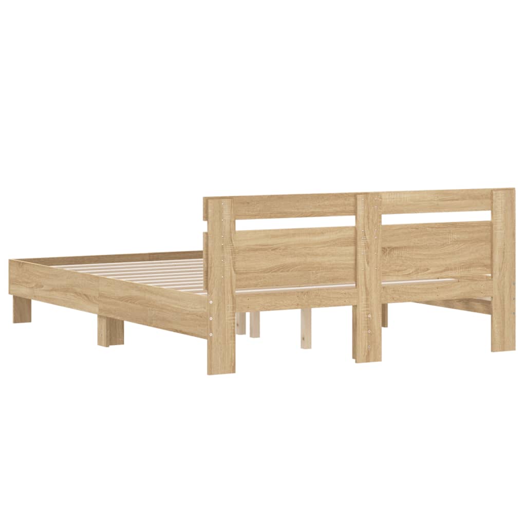 Cadre de lit sans matelas chêne sonoma 140x190 cm - XIOS