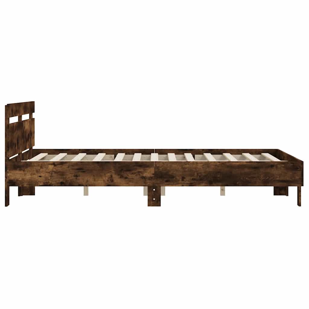 Cadre de lit sans matelas chêne fumé 140x190 cm - XIOS