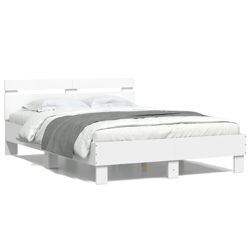 Cadre de lit sans matelas blanc 135x190 cm - XIOS