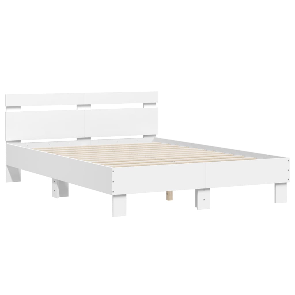 Cadre de lit sans matelas blanc 135x190 cm - XIOS