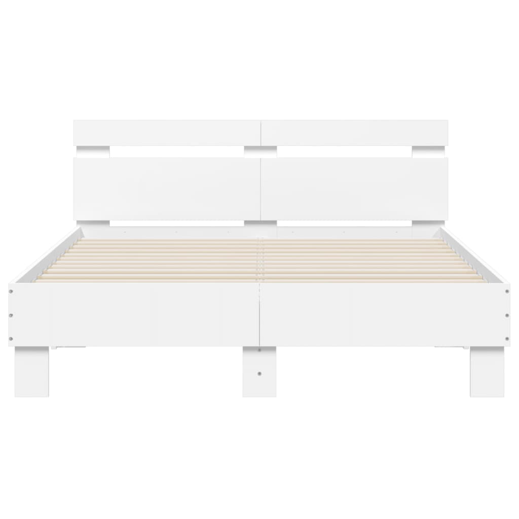 Cadre de lit sans matelas blanc 135x190 cm - XIOS