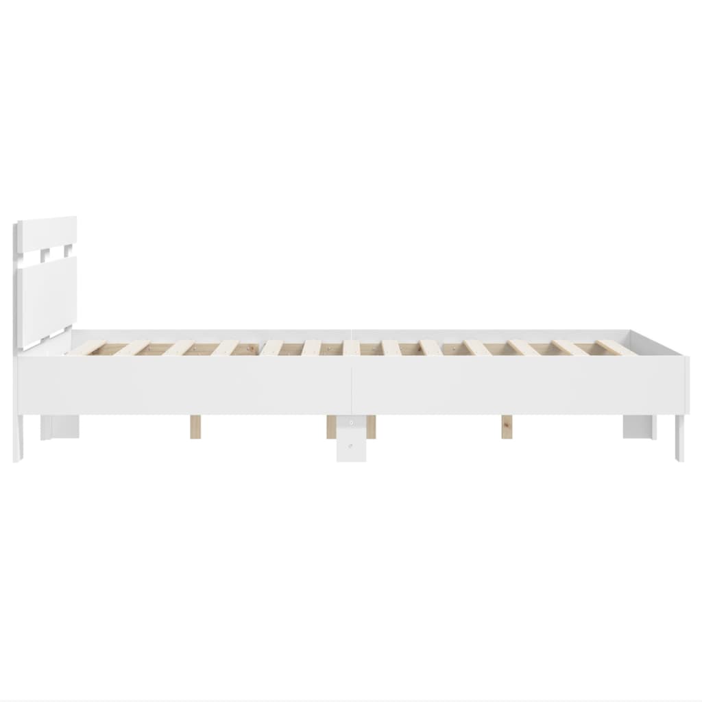 Cadre de lit sans matelas blanc 135x190 cm - XIOS