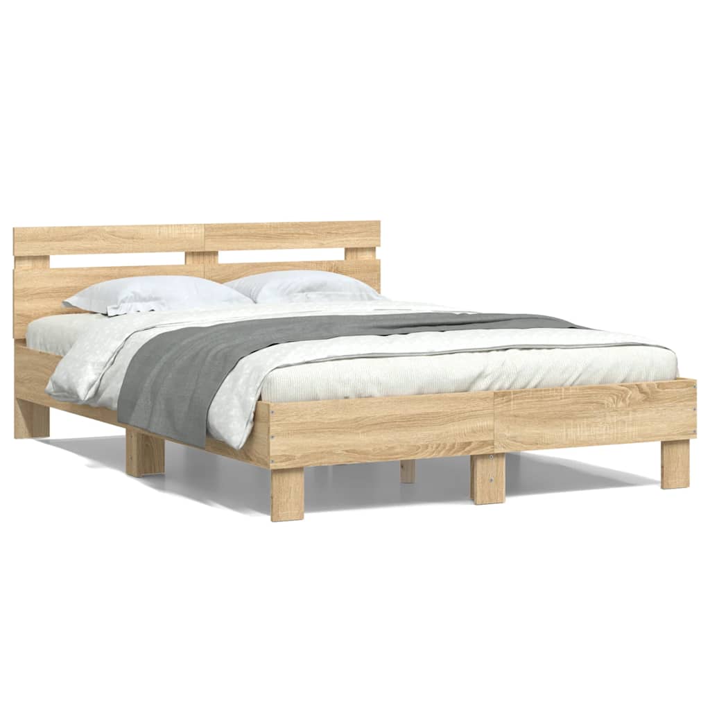 Cadre de lit sans matelas chêne sonoma 135x190 cm - XIOS