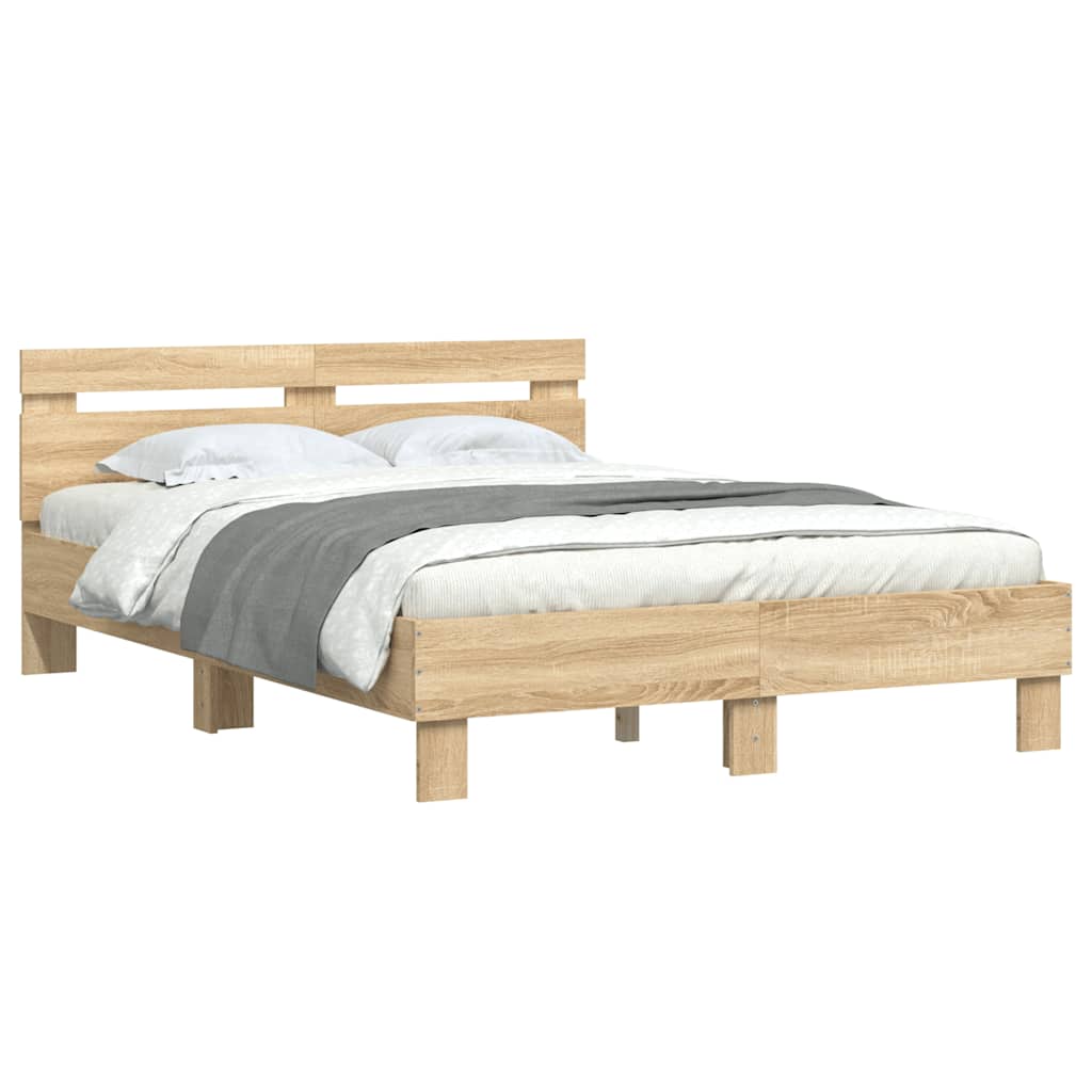 Cadre de lit sans matelas chêne sonoma 135x190 cm - XIOS