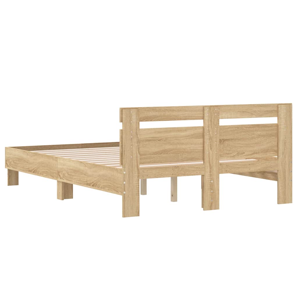 Cadre de lit sans matelas chêne sonoma 135x190 cm - XIOS