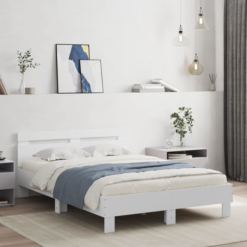 Cadre de lit sans matelas blanc 120x190 cm - XIOS