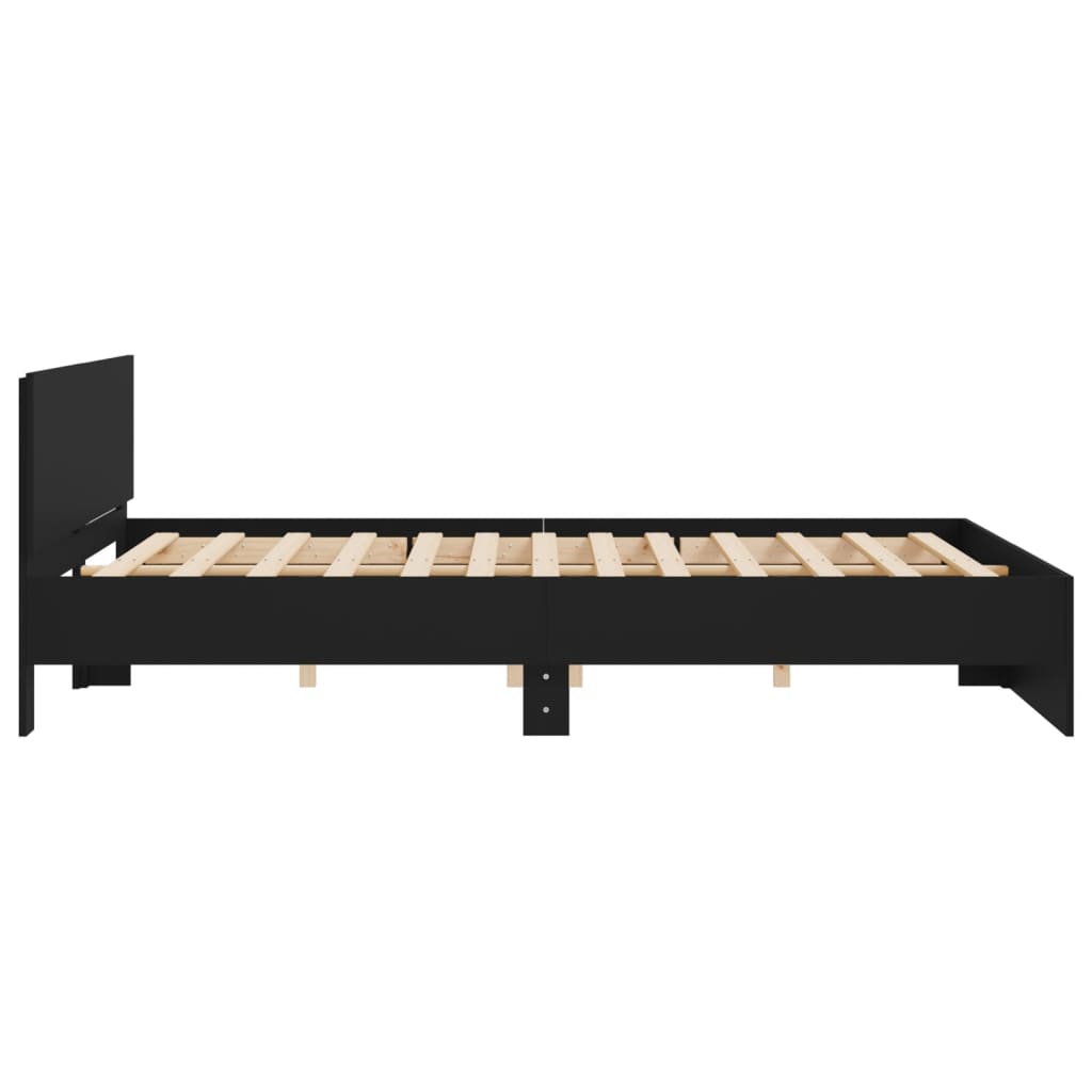 Cadre de lit sans matelas noir 200x200 cm - XIOS