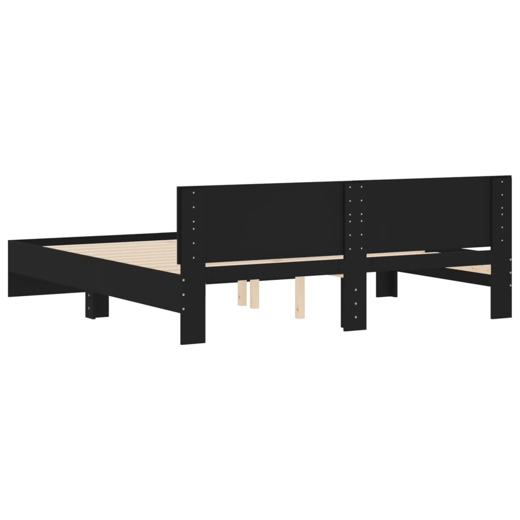 Cadre de lit sans matelas noir 200x200 cm - XIOS