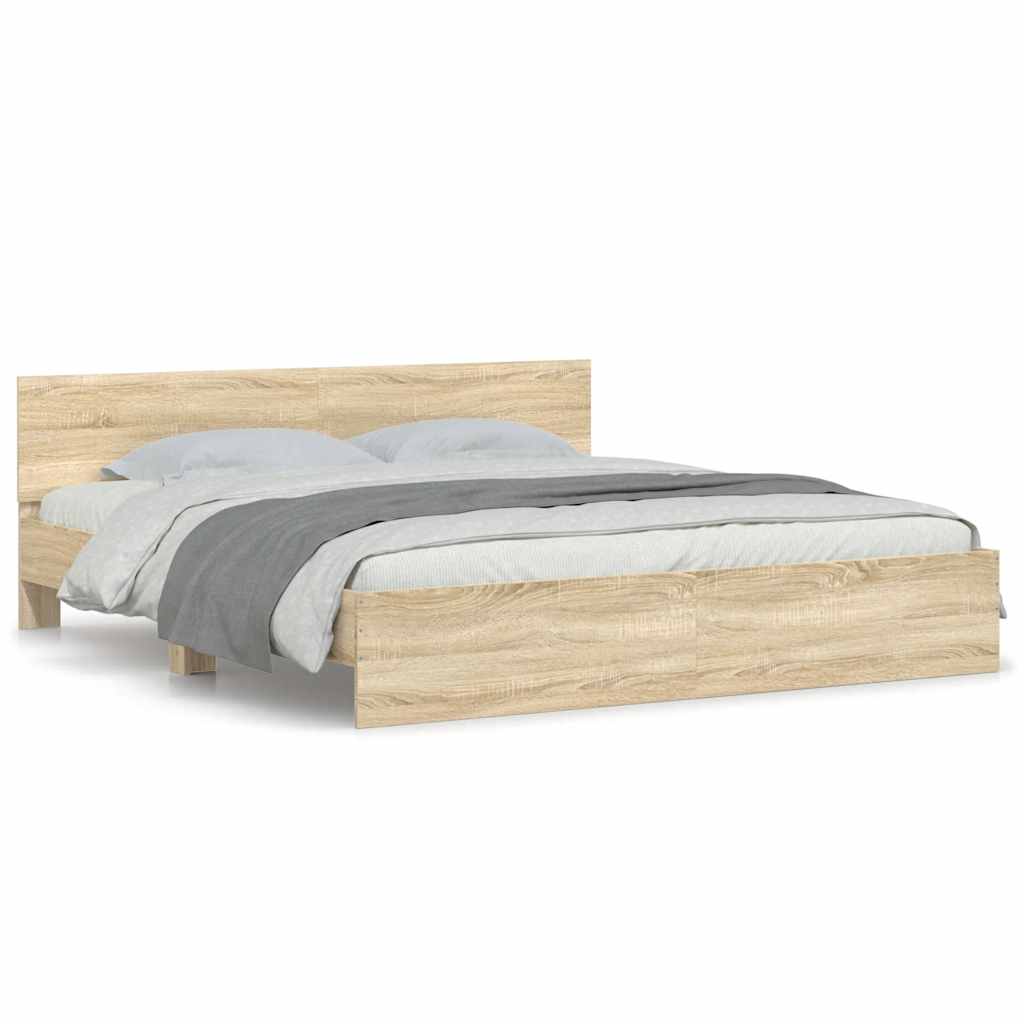 Cadre de lit sans matelas chêne sonoma 180x200 cm - XIOS