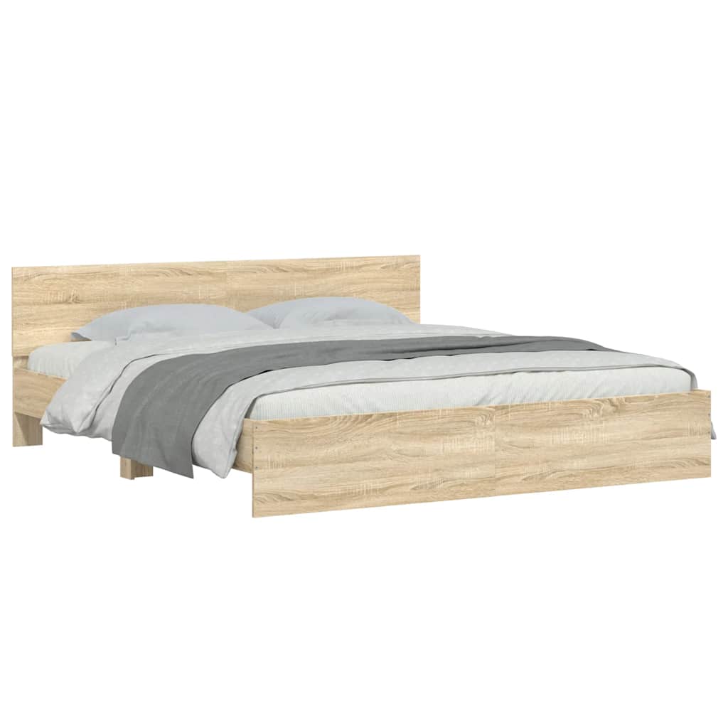 Cadre de lit sans matelas chêne sonoma 180x200 cm - XIOS