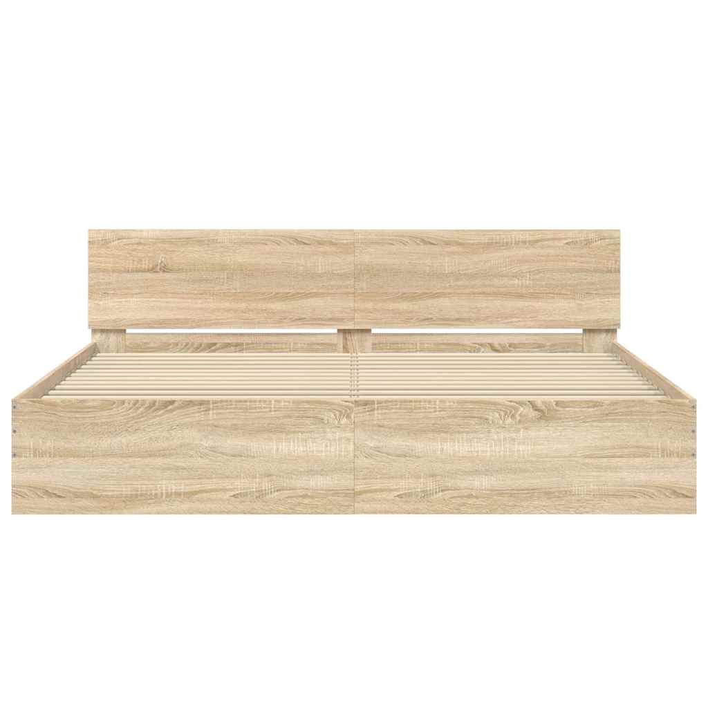 Cadre de lit sans matelas chêne sonoma 180x200 cm - XIOS