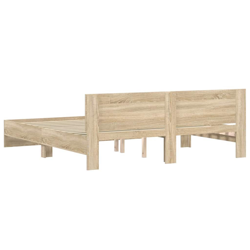 Cadre de lit sans matelas chêne sonoma 180x200 cm - XIOS
