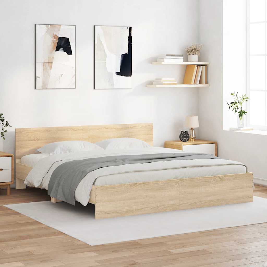 Cadre de lit sans matelas chêne sonoma 180x200 cm - XIOS