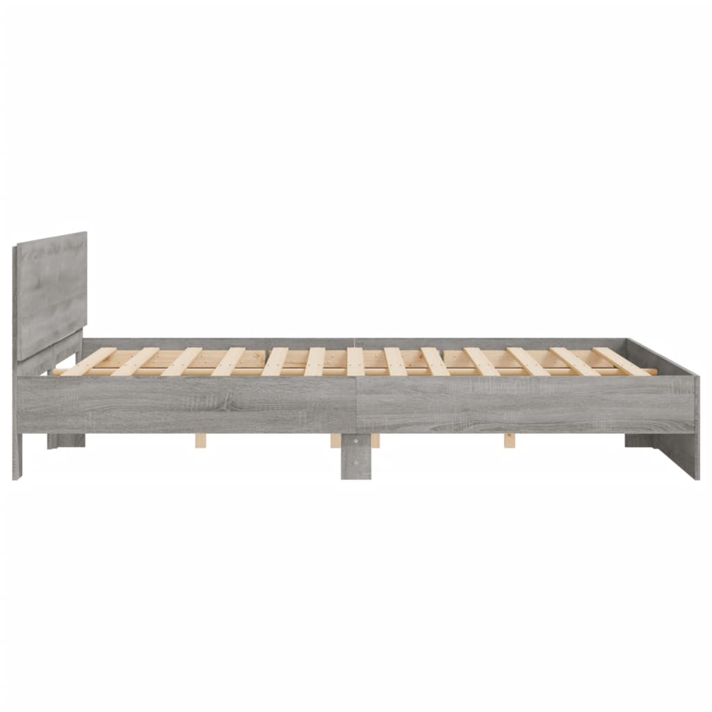 Cadre de lit sans matelas sonoma gris 180x200 cm - XIOS