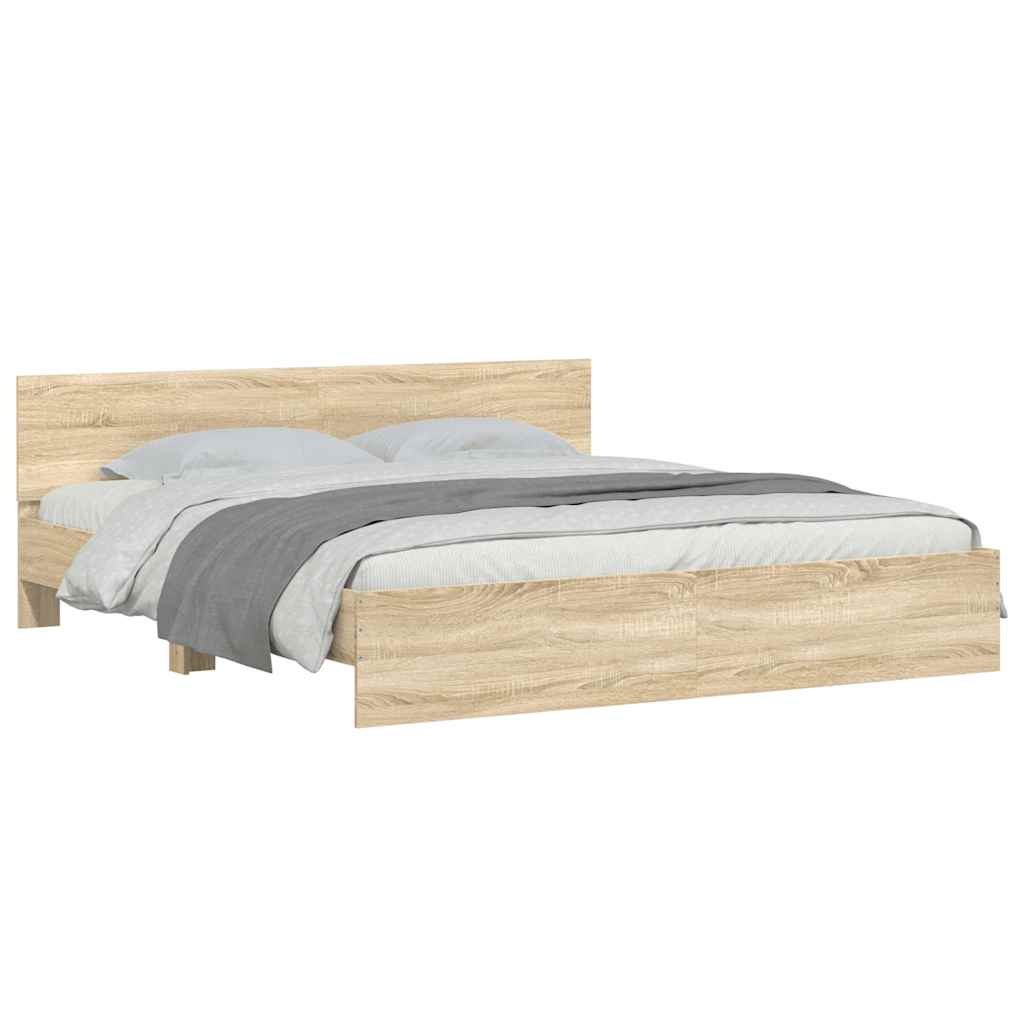 Cadre de lit sans matelas chêne sonoma 160x200 cm - XIOS