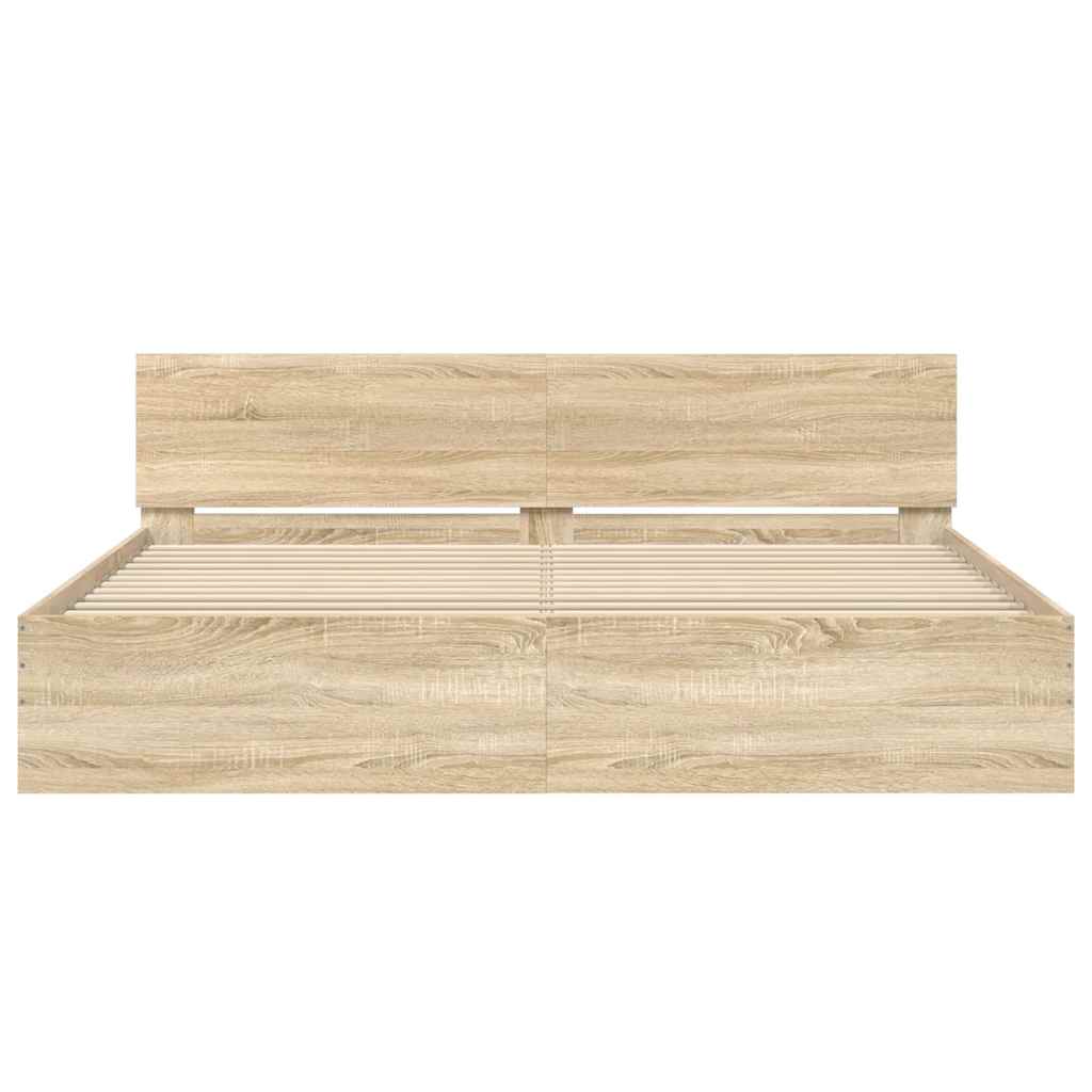 Cadre de lit sans matelas chêne sonoma 160x200 cm - XIOS
