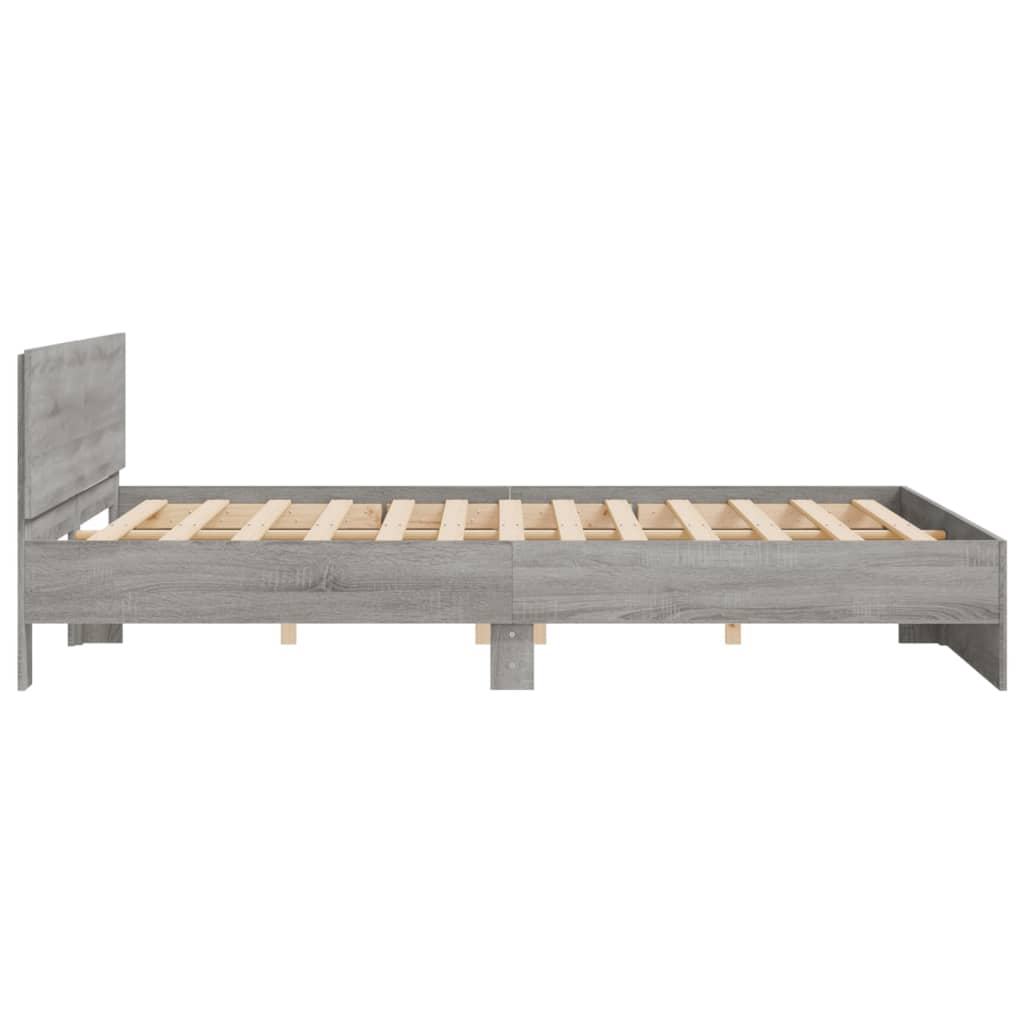 Cadre de lit sans matelas sonoma gris 160x200 cm - XIOS