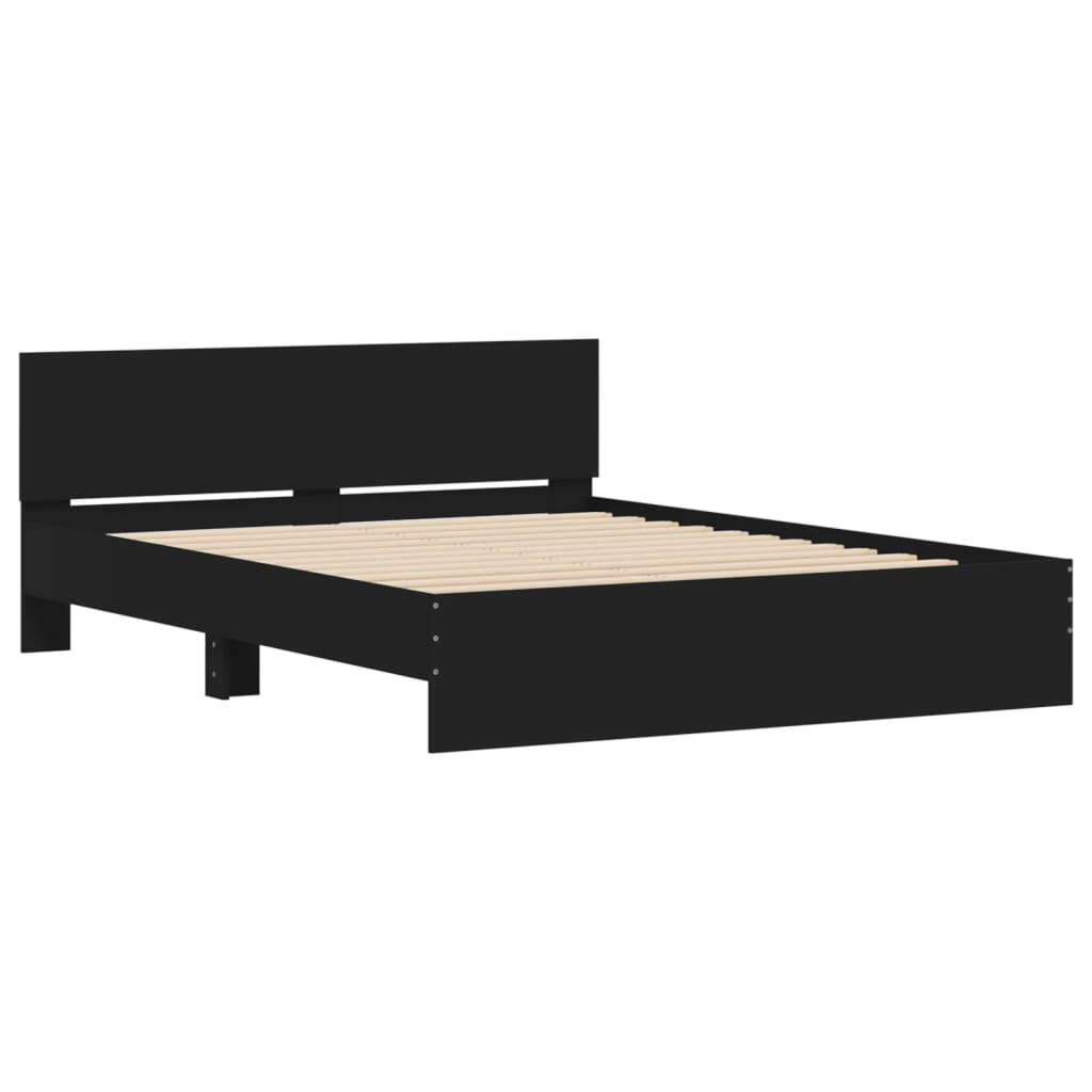 Cadre de lit sans matelas noir 150x200 cm - XIOS