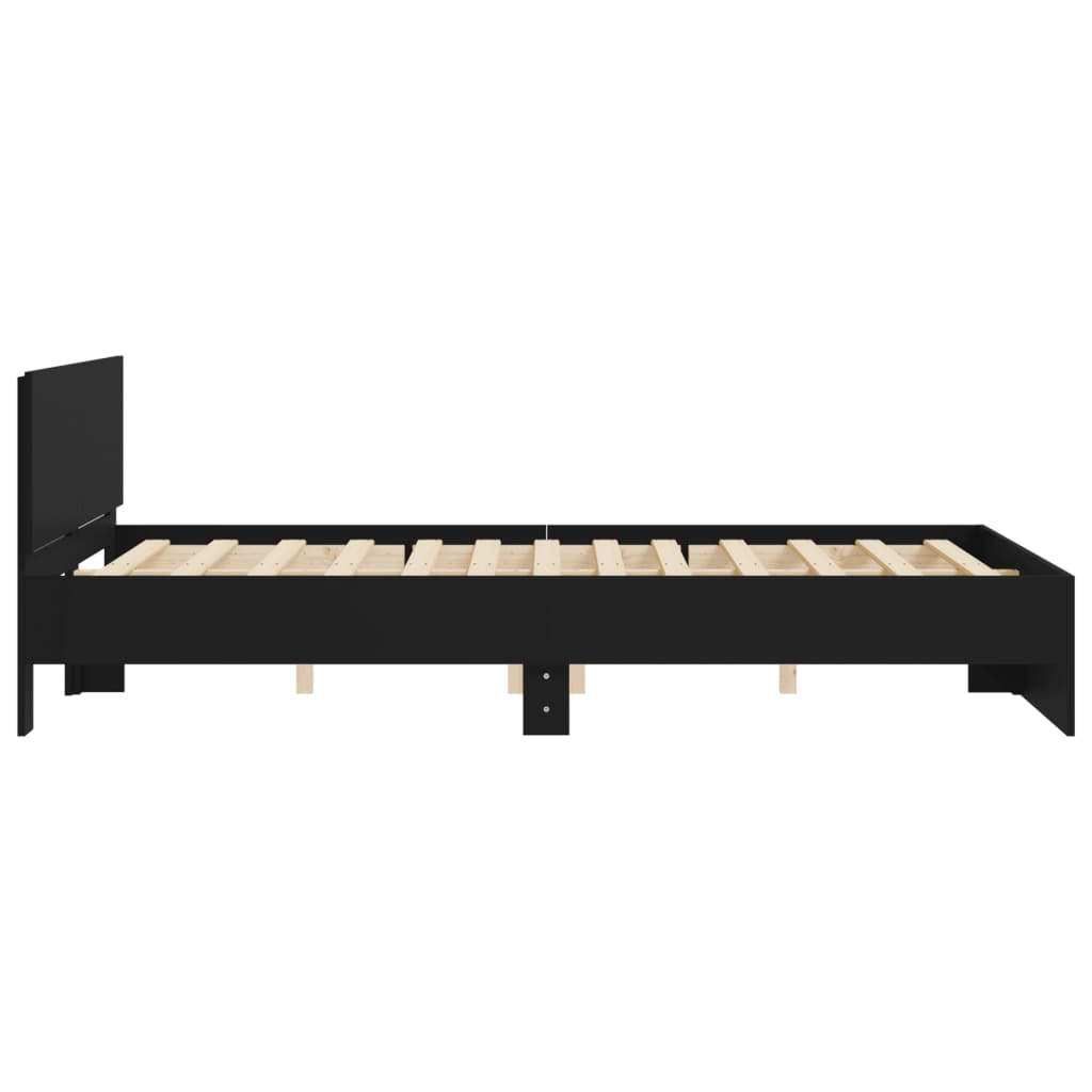 Cadre de lit sans matelas noir 150x200 cm - XIOS