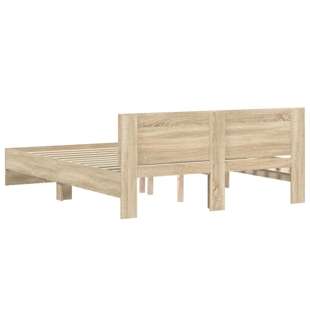 Cadre de lit sans matelas chêne sonoma 150x200 cm - XIOS