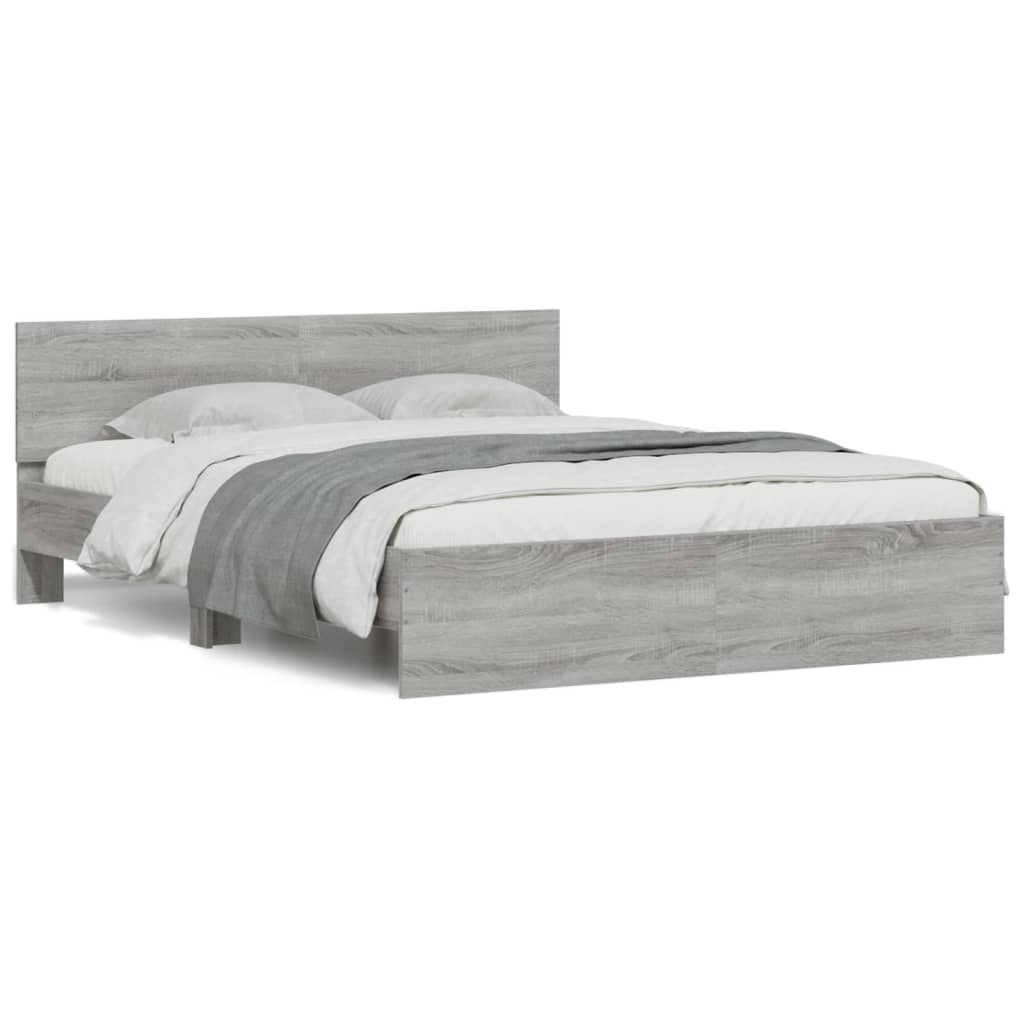 Cadre de lit sans matelas sonoma gris 150x200 cm - XIOS