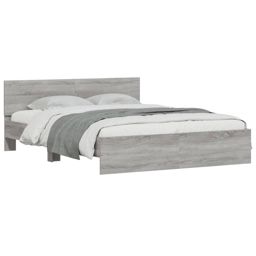 Cadre de lit sans matelas sonoma gris 150x200 cm - XIOS