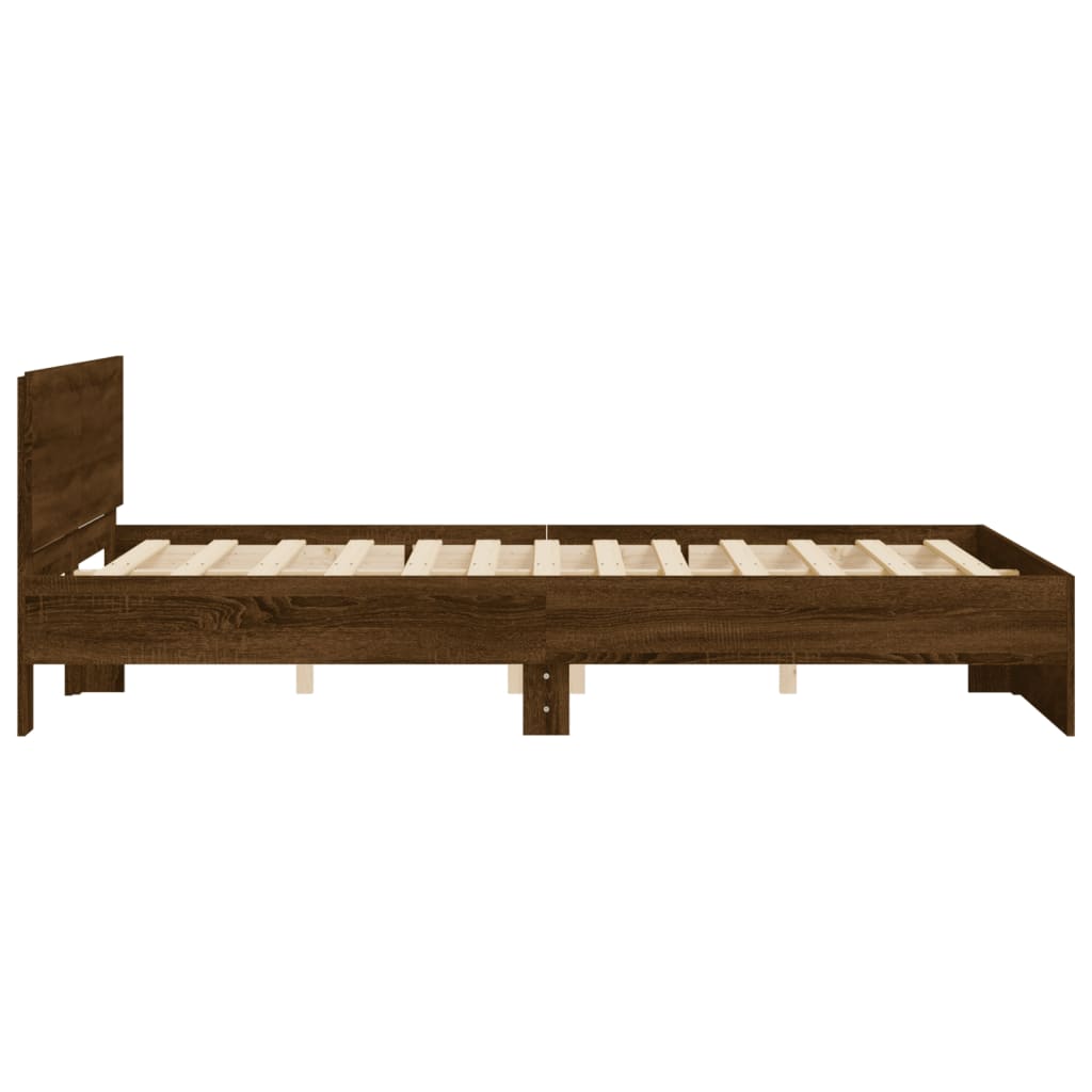 Cadre de lit sans matelas chêne marron 150x200 cm - XIOS