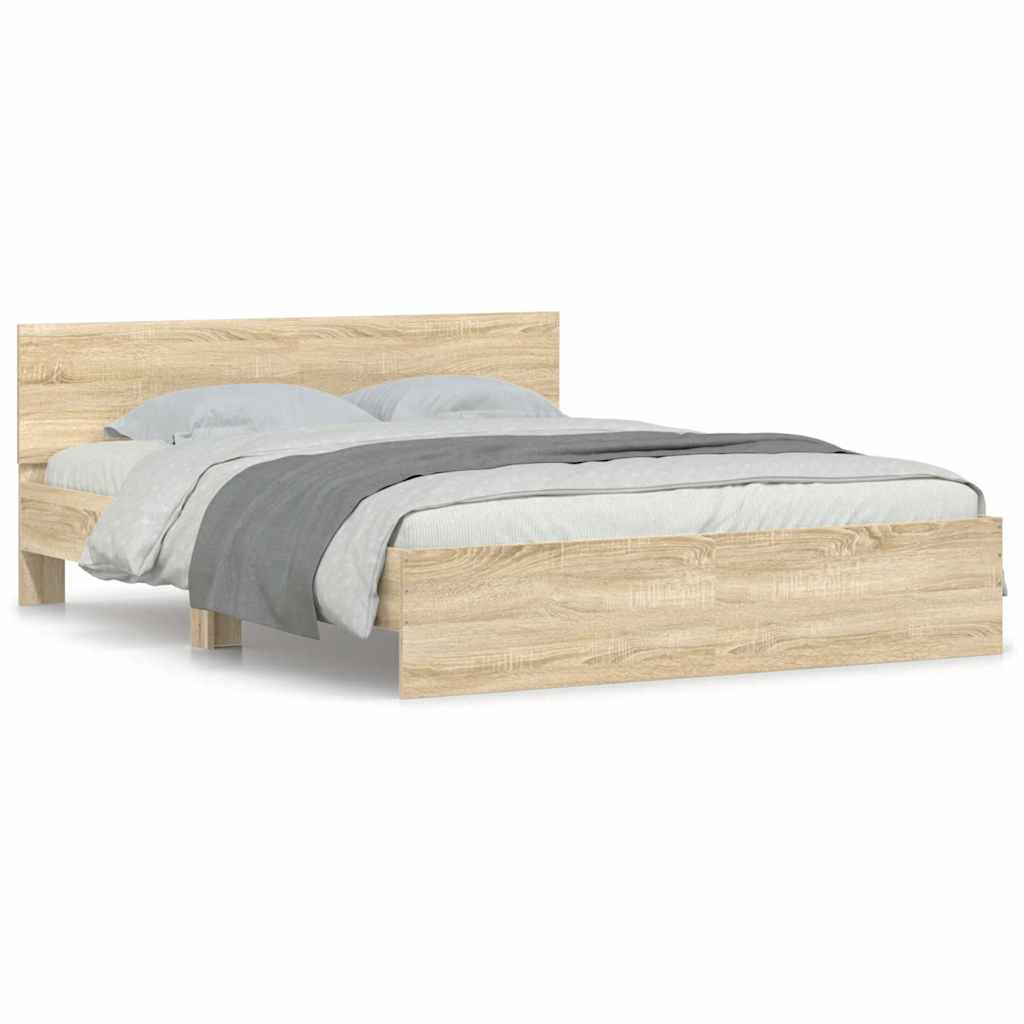 Cadre de lit sans matelas chêne sonoma 140x200 cm - XIOS
