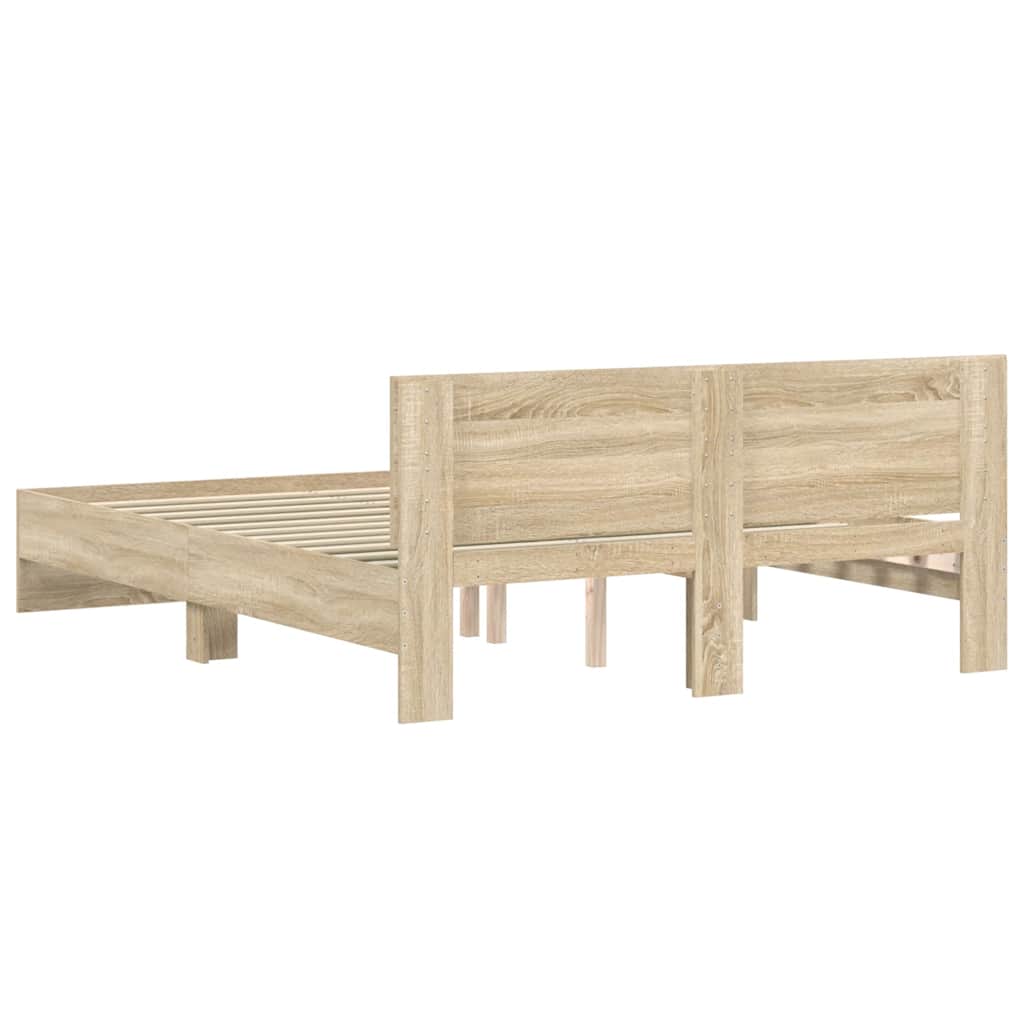 Cadre de lit sans matelas chêne sonoma 140x200 cm - XIOS
