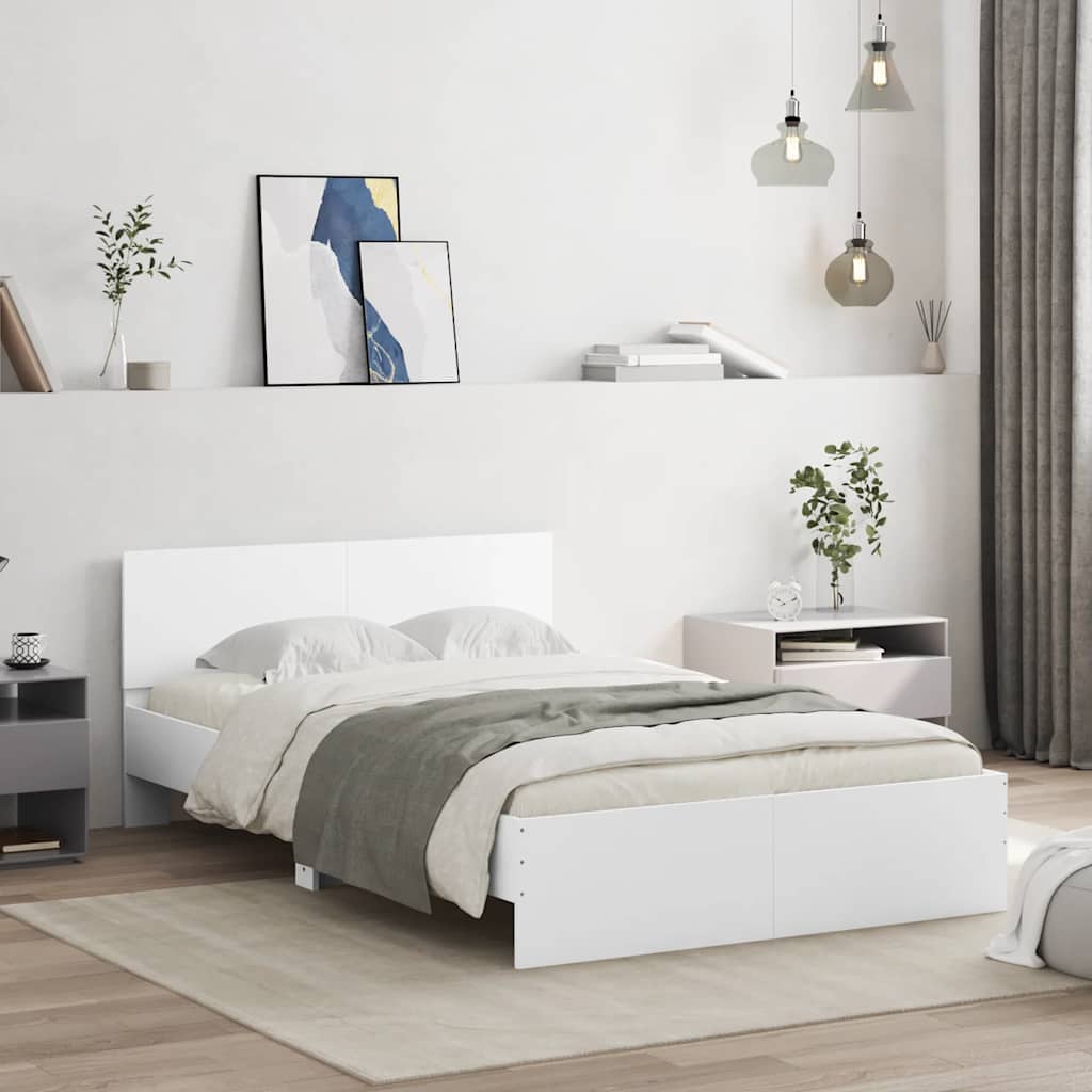 Cadre de lit sans matelas blanc 120x200 cm - XIOS