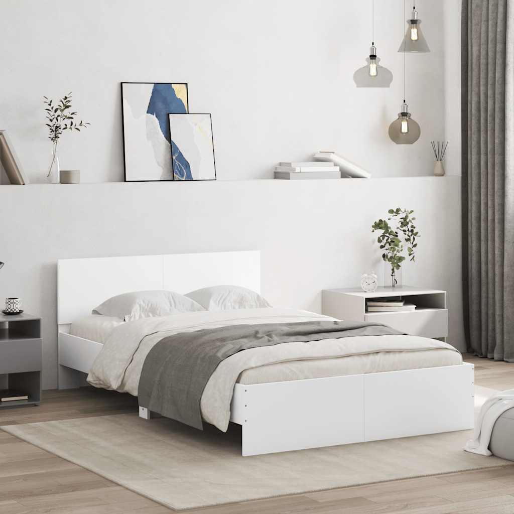 Cadre de lit sans matelas blanc 120x200 cm - XIOS