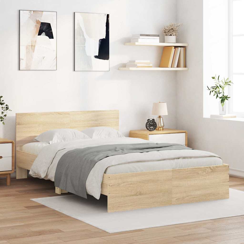 Cadre de lit sans matelas chêne sonoma 120x200 cm - XIOS