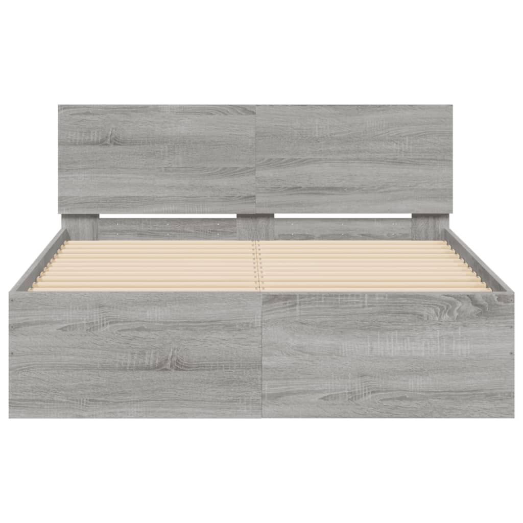 Cadre de lit sans matelas sonoma gris 120x200 cm - XIOS