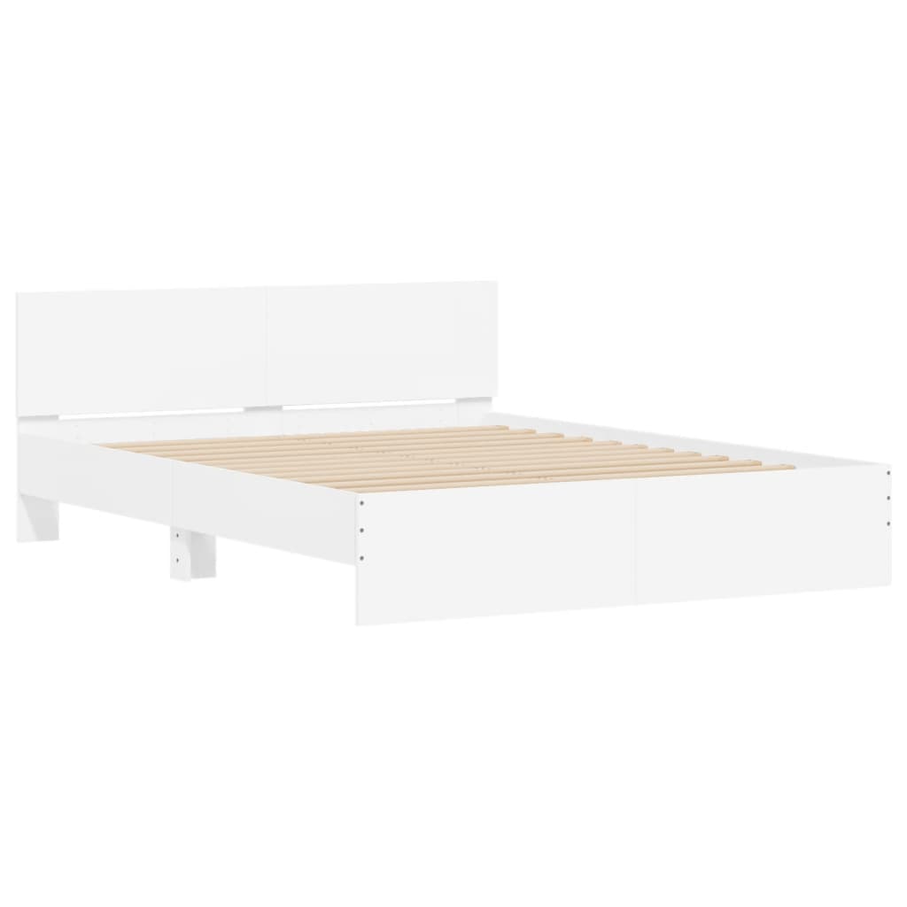 Cadre de lit sans matelas blanc 140x190 cm - XIOS