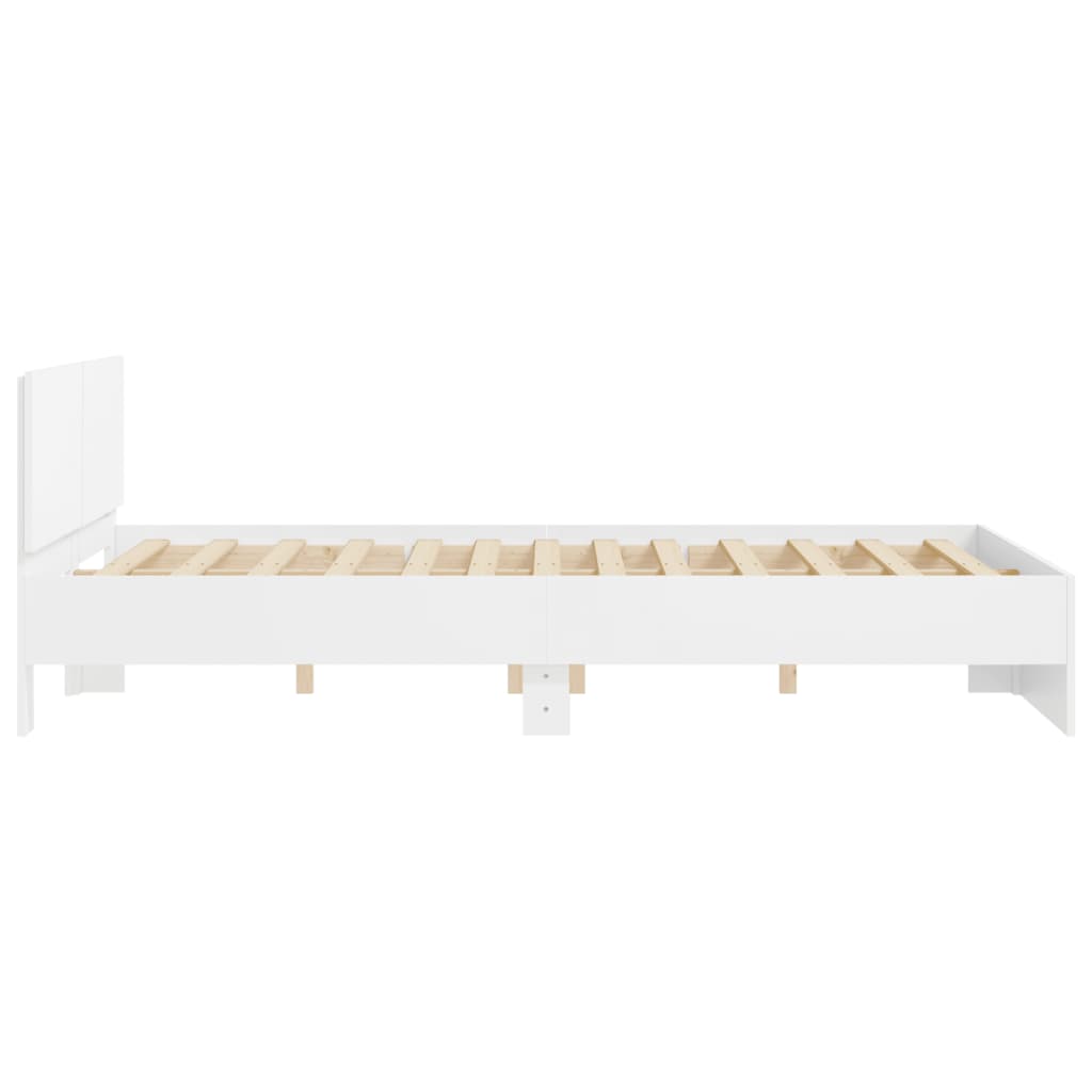 Cadre de lit sans matelas blanc 140x190 cm - XIOS