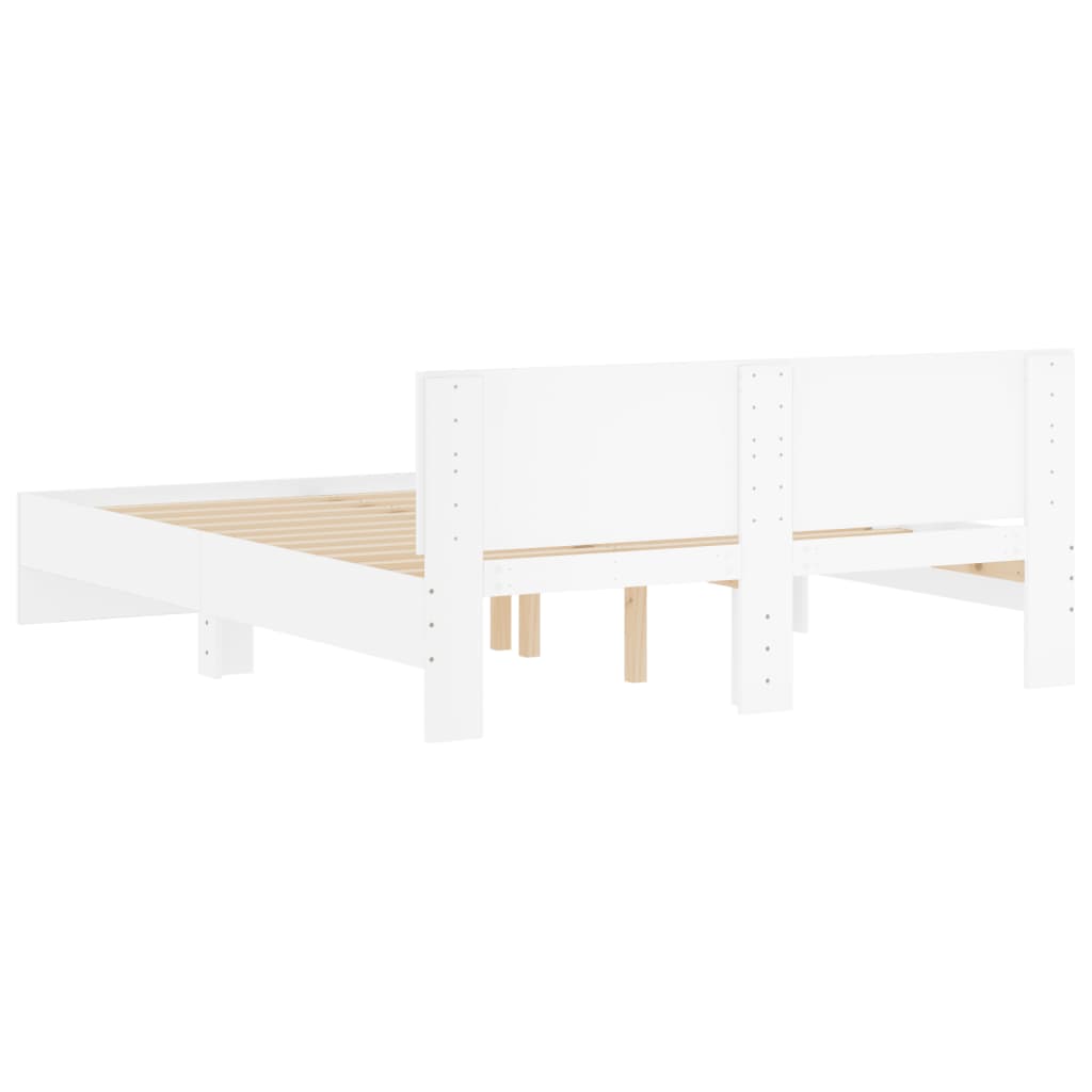 Cadre de lit sans matelas blanc 140x190 cm - XIOS
