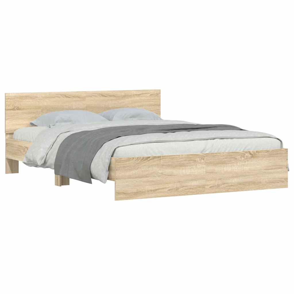 Cadre de lit sans matelas chêne sonoma 140x190 cm - XIOS