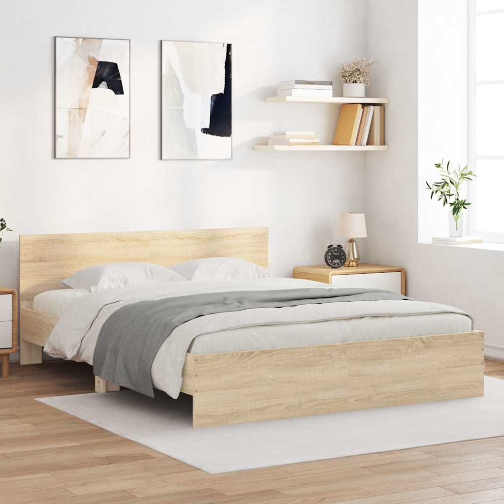 Cadre de lit sans matelas chêne sonoma 140x190 cm - XIOS