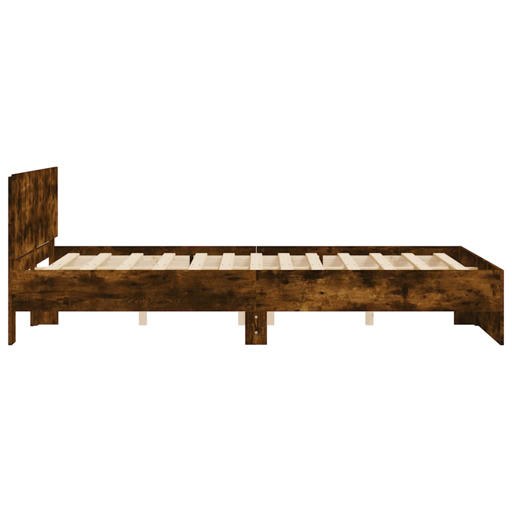 Cadre de lit sans matelas chêne fumé 140x190 cm - XIOS