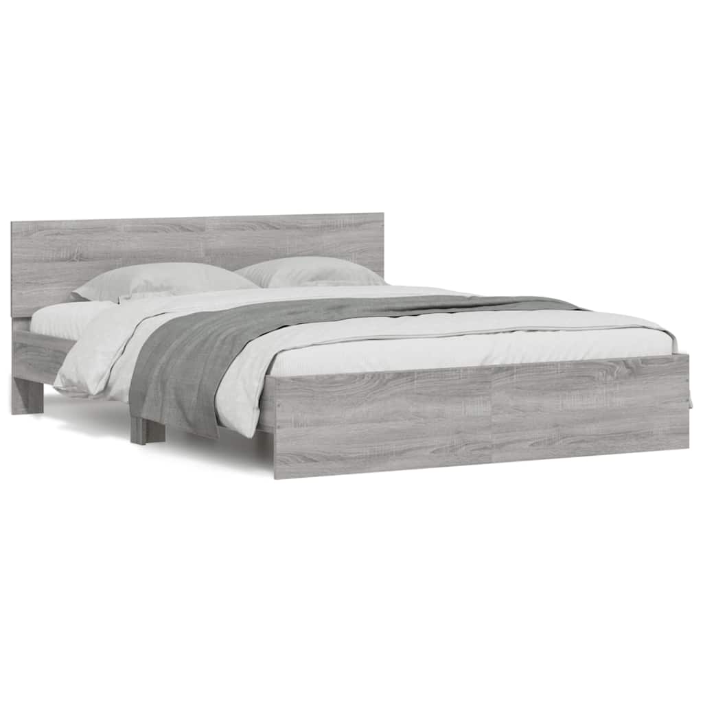 Cadre de lit sans matelas sonoma gris 140x190 cm - XIOS