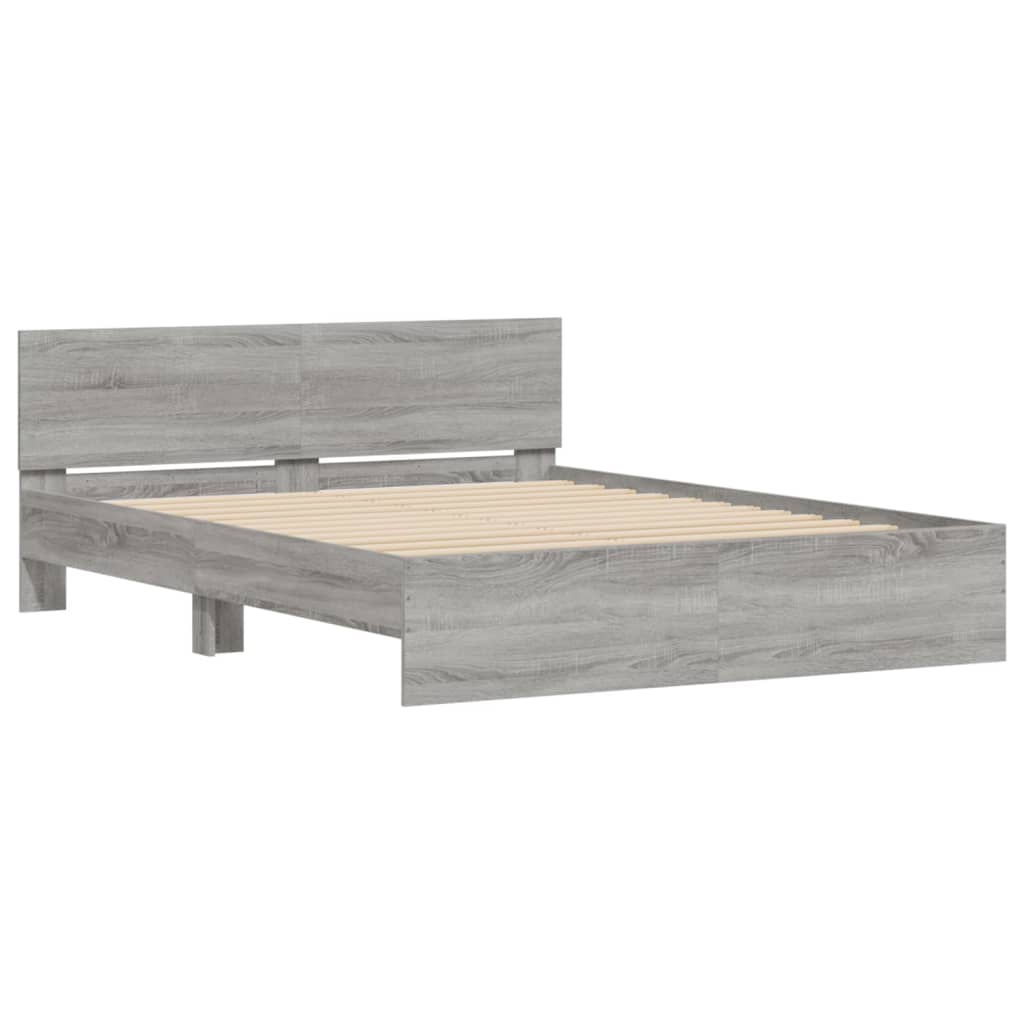 Cadre de lit sans matelas sonoma gris 140x190 cm - XIOS
