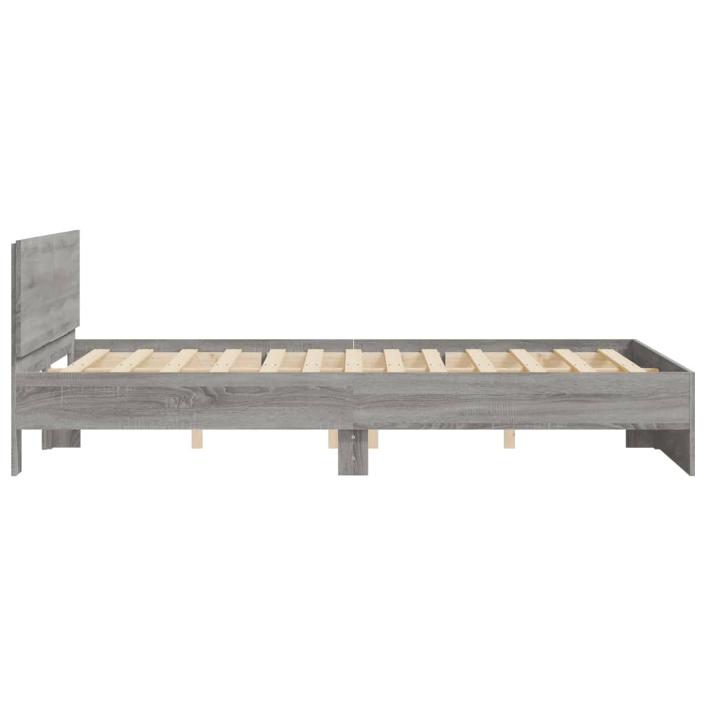 Cadre de lit sans matelas sonoma gris 140x190 cm - XIOS