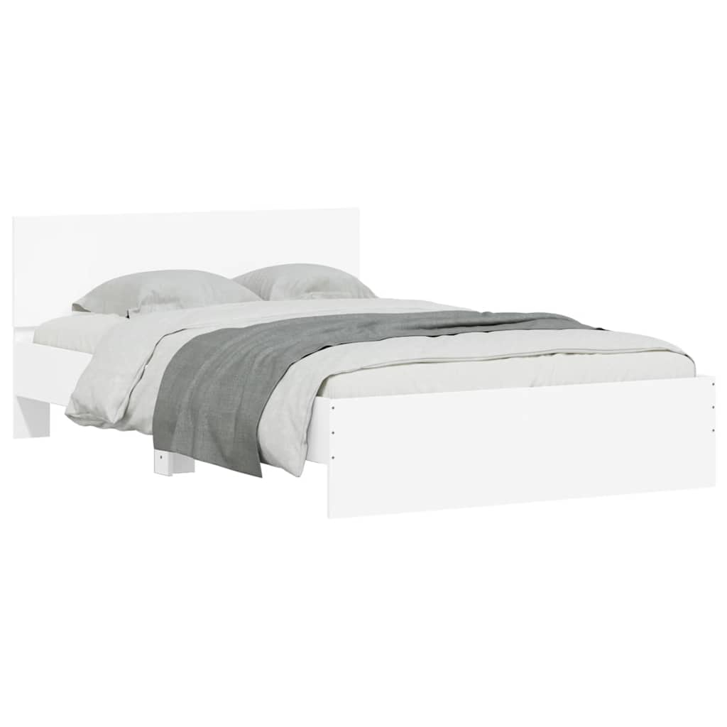 Cadre de lit sans matelas blanc 135x190 cm - XIOS