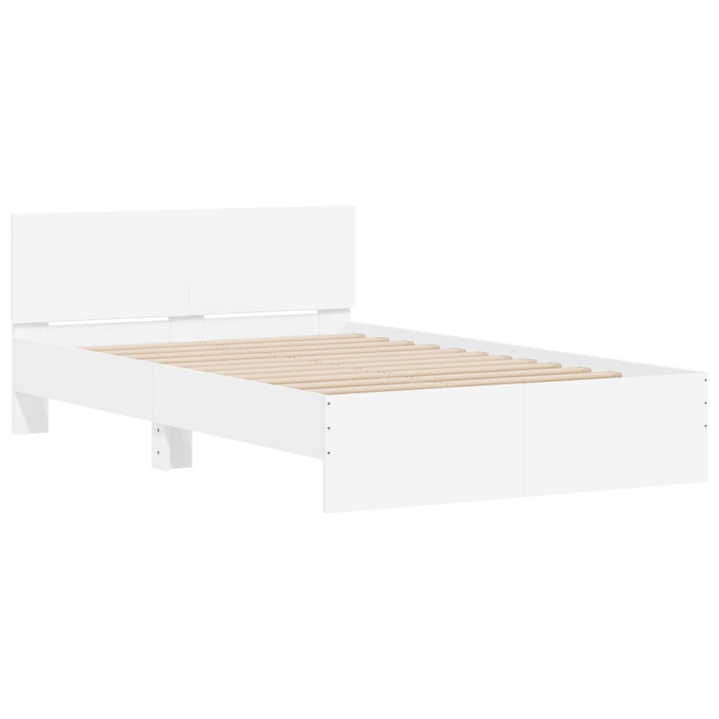 Cadre de lit sans matelas blanc 135x190 cm - XIOS