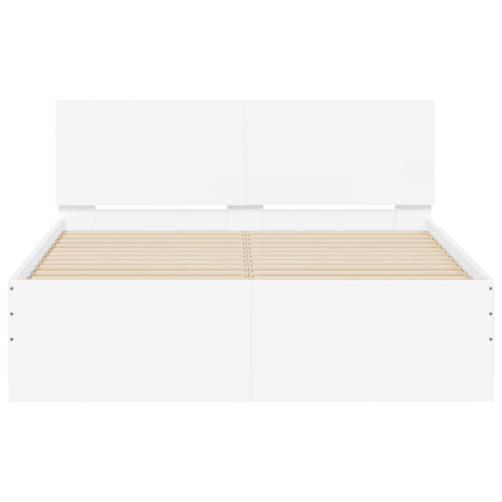 Cadre de lit sans matelas blanc 135x190 cm - XIOS