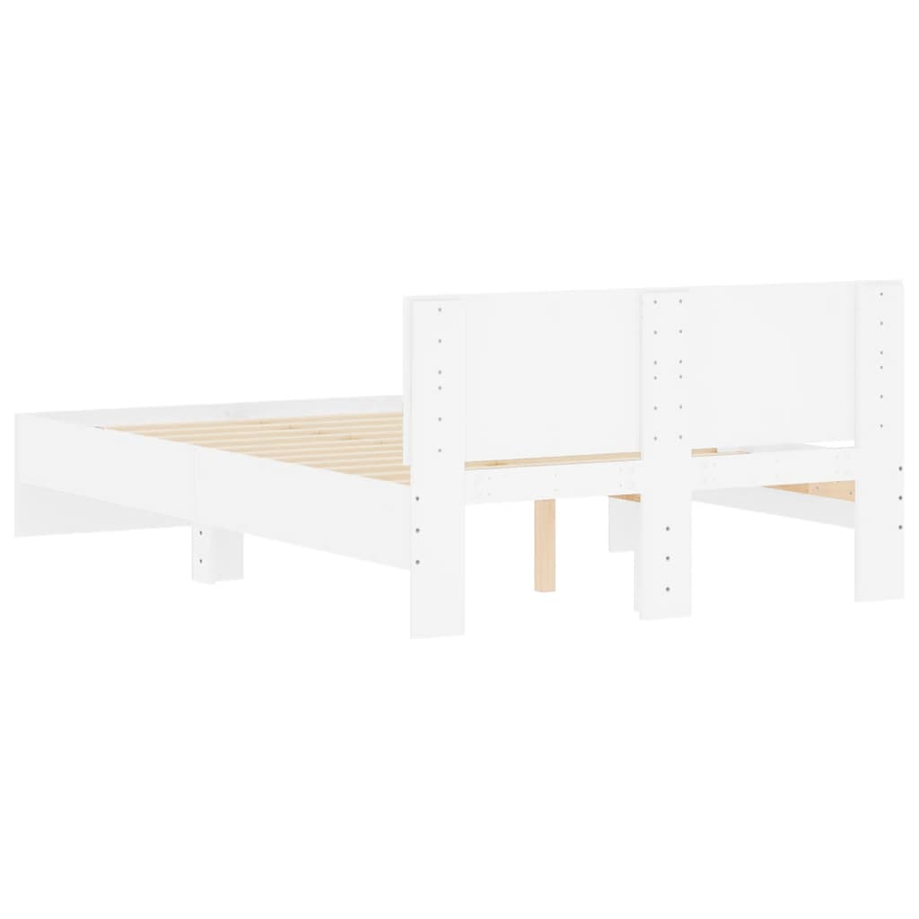Cadre de lit sans matelas blanc 135x190 cm - XIOS