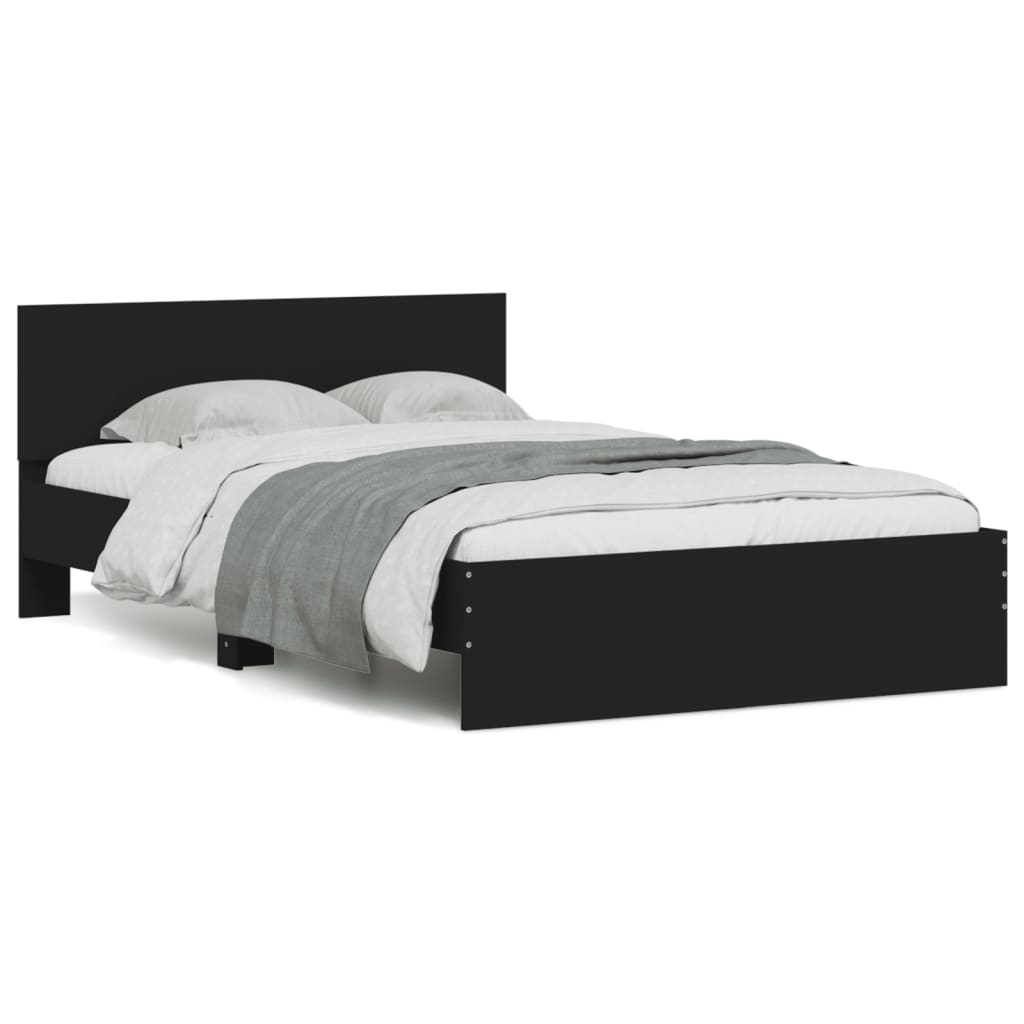 Cadre de lit sans matelas noir 135x190 cm - XIOS